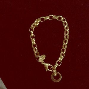 Origami Owl 7” Gold Dangle Bracelet